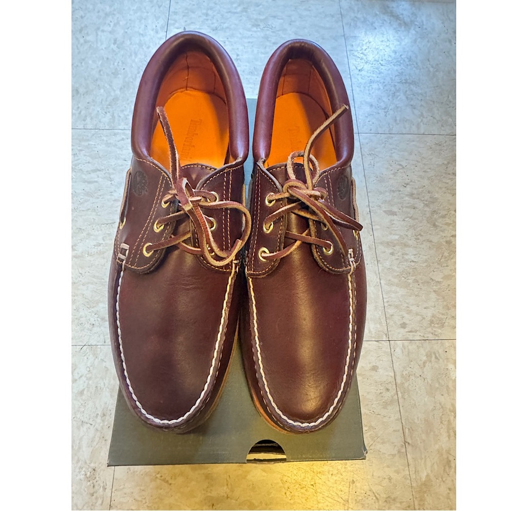 Timberland 3-Eye Lug Handsewn Boat Shoe Burgundy